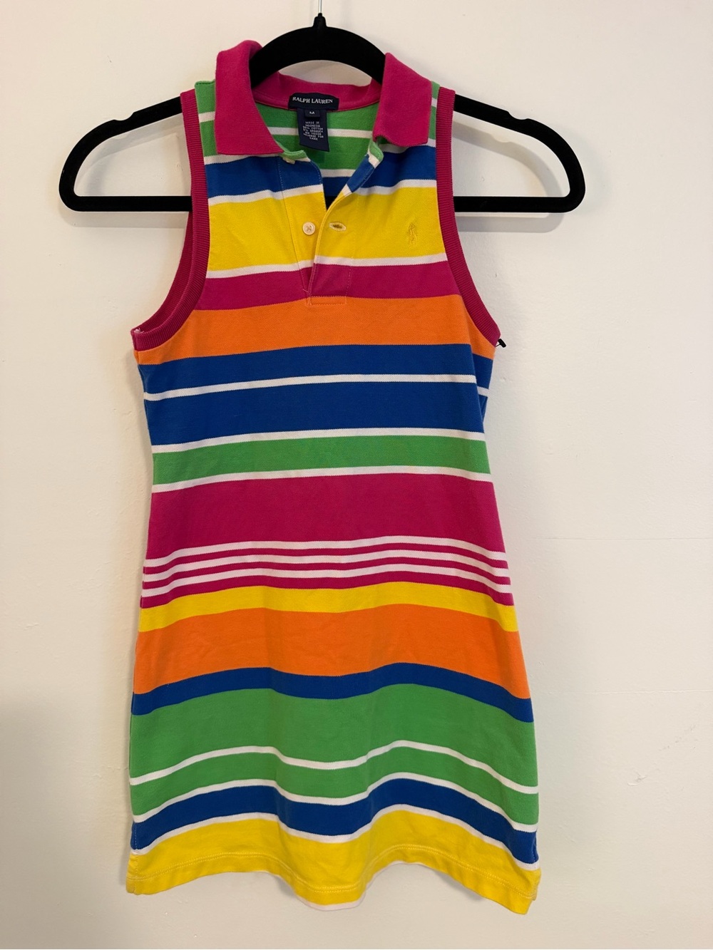 Ralph Lauren Girls' Multicolor Striped Polo Tank Dress